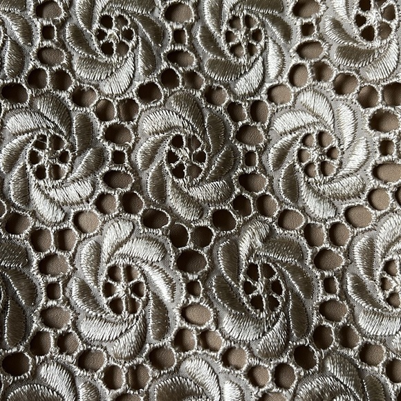 Elie Tahari Gold Beige Tan Neutral Lace Floral Skirt Sz 26 Easter - Picture 9 of 9